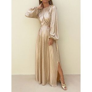 Vita Grace Studio Gold Maxi Dress